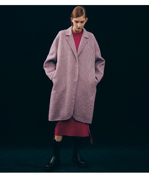 LE CIEL BLEU（ルシェルブルー）の「Check Double Faced Coat（その他