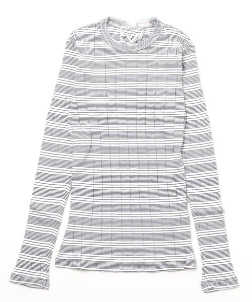 YOUNG&OLSEN The DRYGOODS STORE(ヤングアンドオルセン)の「【YOUNG & OLSEN The DRYGOODS STORE】/BROAD RIB BACKLACE LS(Tシャツ/カットソー・レディース・ブラウン系その他/グリーン系その他/キャメル/その他1/ホワイト/ブラック/ホワイト系その他/イエロー系その他/ネイビー・1/2)」の4枚目の写真