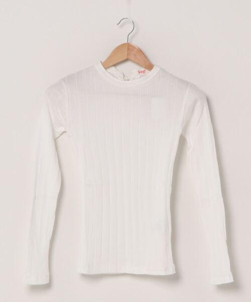 YOUNG&OLSEN The DRYGOODS STORE(ヤングアンドオルセン)の「【YOUNG & OLSEN The DRYGOODS STORE】/BROAD RIB BACKLACE LS(Tシャツ/カットソー・レディース・ブラウン系その他/グリーン系その他/キャメル/その他1/ホワイト/ブラック/ホワイト系その他/イエロー系その他/ネイビー・1/2)」の3枚目の写真