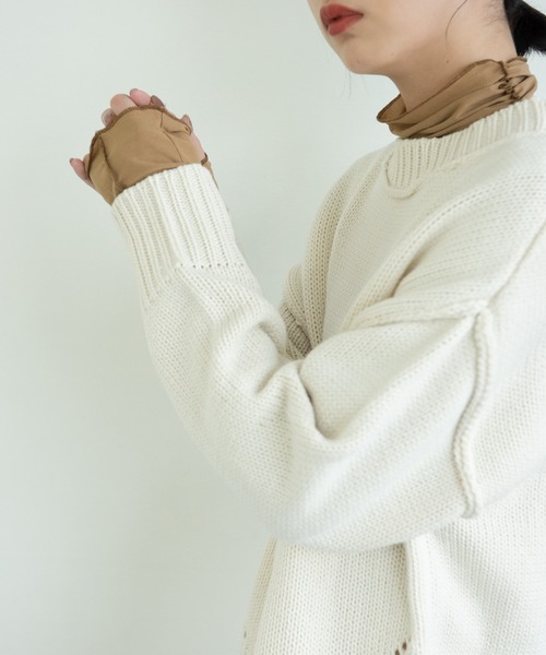 Aunt Marie's（アントマリーズ）の「パイピングオーバーサイズニット/AUNTMARIE'S（ニット/セーター・レディース・ブラウン/グリーン/アイボリー/ライトブルー/ライトグリーン/ライトパープル・FREE）」の20枚目の写真