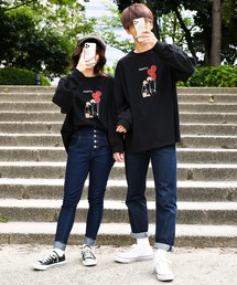 PairPair | 線画カップル風船グラフィックロンT(ユニセックス)(Tシャツ/カットソー)