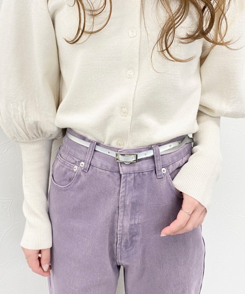 EPIMI E'PIMMY（エピミエピミー）の「シルバーPVC細ベルト（ベルト・レディース・シルバー・FREE）」の7枚目の写真