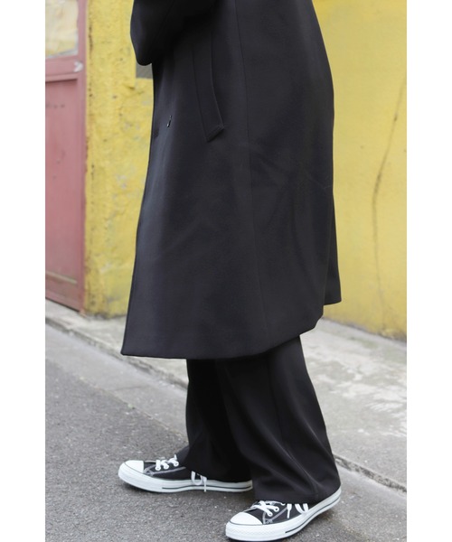 CREARE -LINO-（クレアーレリノ）の「オーバーサイズ W60メルトン ロングダブルチェスターコート（チェスターコート・メンズ・チャコールグレー/ブラック・FREE）」の10枚目の写真