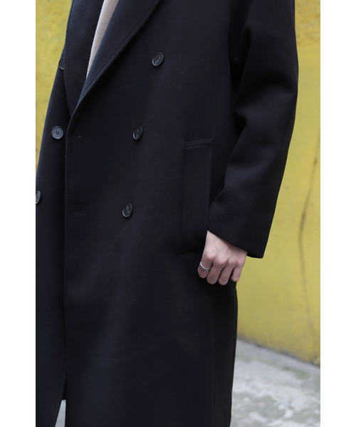 CREARE -LINO-（クレアーレリノ）の「オーバーサイズ W60メルトン ロングダブルチェスターコート（チェスターコート・メンズ・チャコールグレー/ブラック・FREE）」の11枚目の写真