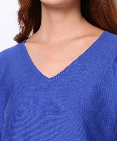SHIPS for women（シップスフォーウィメン）の「ウールシルク Vネック ドルマンスリーブ ニット（ニット/セーター・レディース・ピンク系その他/ブルー/コバルトブルー/オフホワイト/ブラック/カーキ・ONE SIZE）」の11枚目の写真