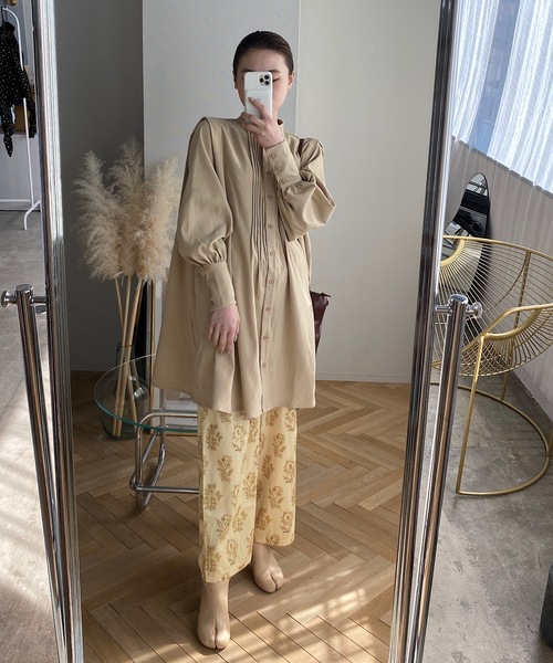 SANSeLF（サンセルフ）の「【SANSeLF】vintage pattern relax pants sanw25（その他パンツ・レディース・イエロー・S/M）」の4枚目の写真