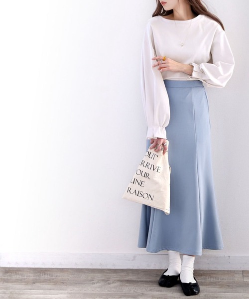 classicalelf(クラシカルエルフ)の「大人のやみつきほんのりスウィート。綿100%、さらり滑らか。ふんわり&くしゅが可愛い大人トップス オーバーサイズ カットソー(Tシャツ/カットソー・レディース・ホワイト/ブラック/ベージュ/モカ/グレー系その他/ピンク系その他/ラベンダー/その他・MEDIUM/LARGE/X-LARGE/SMALL)」の15枚目の写真