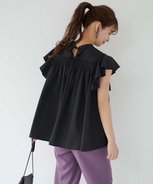 coca（coca） | しわにならない袖フリルブラウス(シャツ/ブラウス)