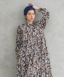 manana suerte | manana ニュアンスプリントワンピース(ワンピース)