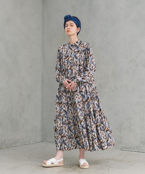 ニュアンスプリントワンピース（ワンピース）｜manana suerte