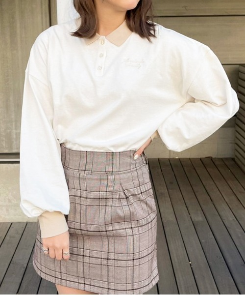 apres jour（アプレジュール）の「ロゴ入りポロシャツ【ZOZOTOWN限定アイテム】（Tシャツ/カットソー・レディース・ダークブルー/アイボリー/ブラウン系その他/ブラック・フリー/X-LARGE）」の8枚目の写真