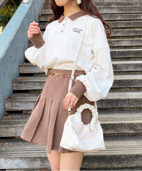 apres jour（アプレジュール）の「ロゴ入りポロシャツ【ZOZOTOWN限定アイテム】（Tシャツ/カットソー・レディース・ダークブルー/アイボリー/ブラウン系その他/ブラック・フリー/X-LARGE）」の21枚目の写真