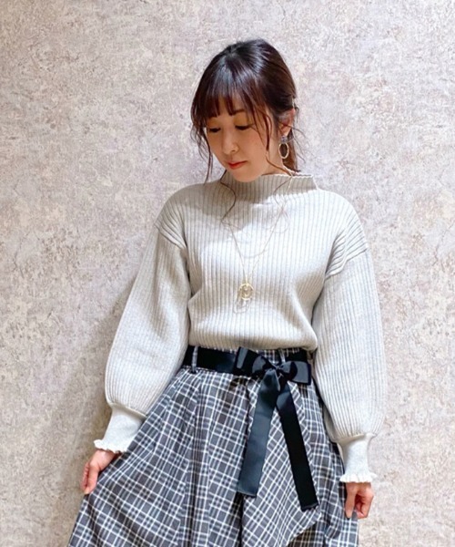 セール ボリューム袖ニット ニット セーター Axes Femme アクシーズファム のファッション通販 Zozotown