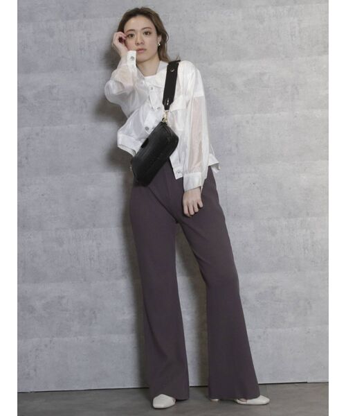 dazzlin（ダズリン）の「シアーGジャン（ブルゾン・レディース・ホワイト/ベージュ・FREE）」の4枚目の写真