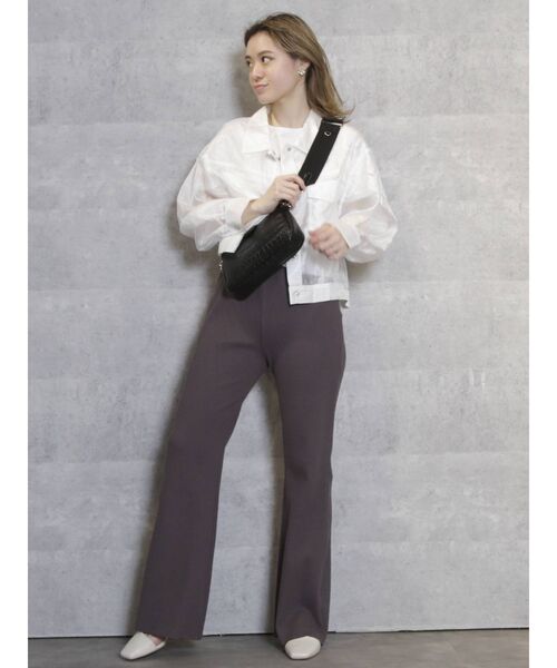 dazzlin（ダズリン）の「シアーGジャン（ブルゾン・レディース・ホワイト/ベージュ・FREE）」の5枚目の写真