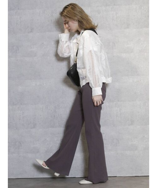 dazzlin（ダズリン）の「シアーGジャン（ブルゾン・レディース・ホワイト/ベージュ・FREE）」の6枚目の写真