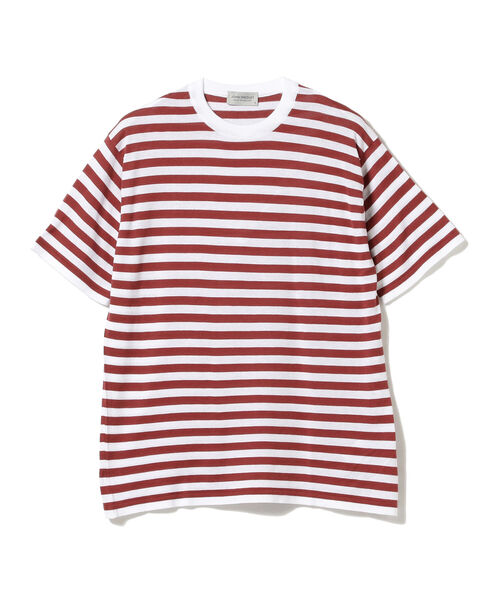 JOHN SMEDLEY 30ゲージ コットンボーダー クルーネックニット M JOHN SMEDLEY(ジョンスメドレー)の「JOHN SMEDLEY / 別注 30