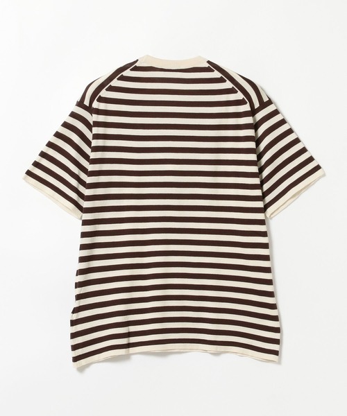 JOHN SMEDLEY 30ゲージ コットンボーダー クルーネックニット M BEAMS F（ビームスF）JOHN SMEDLEY / 30ゲージ コットンボーダー