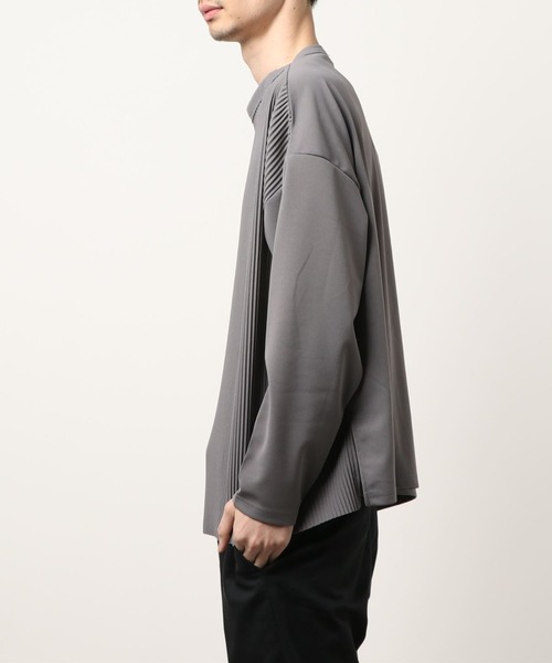 VIBGYOR(ヴィブジョー)の「VIBGYOR Select/クレープBIGクルー/NロンTee(BL)(Tシャツ/カットソー・メンズ・ブラック/グレー/ブルーグレー/グレイッシュベージュ・MEDIUM/LARGE)」の6枚目の写真
