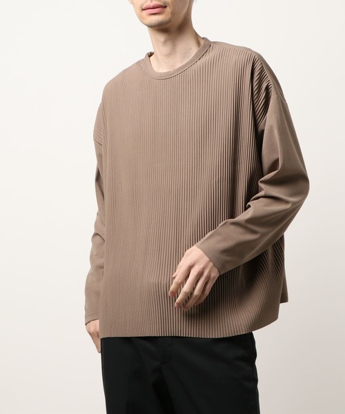 VIBGYOR(ヴィブジョー)の「VIBGYOR Select/クレープBIGクルー/NロンTee(BL)(Tシャツ/カットソー・メンズ・ブラック/グレー/ブルーグレー/グレイッシュベージュ・MEDIUM/LARGE)」の9枚目の写真