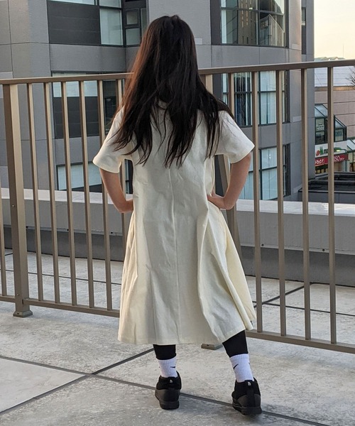 Lee（リー）の「Lee/リー　キッズ　デニムポケットワンピース（ワンピース・キッズ・ホワイト/ブラック・130/150）」の9枚目の写真