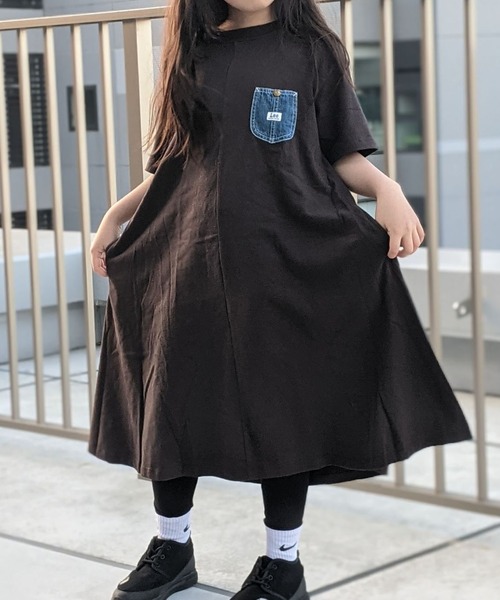 Lee（リー）の「Lee/リー　キッズ　デニムポケットワンピース（ワンピース・キッズ・ホワイト/ブラック・130/150）」の8枚目の写真