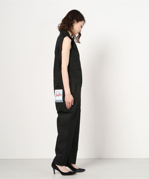 UNIVERSAL OVERALL（ユニバーサルオーバーオール）の「【UNIVERSAL OVERALL/ユニバーサルオーバーオール 】SLEEVELESS ALL IN ONE（つなぎ/オールインワン・レディース・ブラック/ブルー/カーキ・FREE）」の4枚目の写真