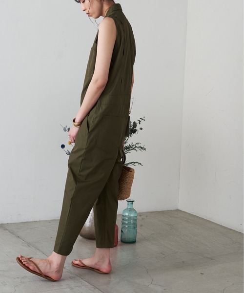 UNIVERSAL OVERALL（ユニバーサルオーバーオール）の「【UNIVERSAL OVERALL/ユニバーサルオーバーオール 】SLEEVELESS ALL IN ONE（つなぎ/オールインワン・レディース・ブラック/ブルー/カーキ・FREE）」の7枚目の写真