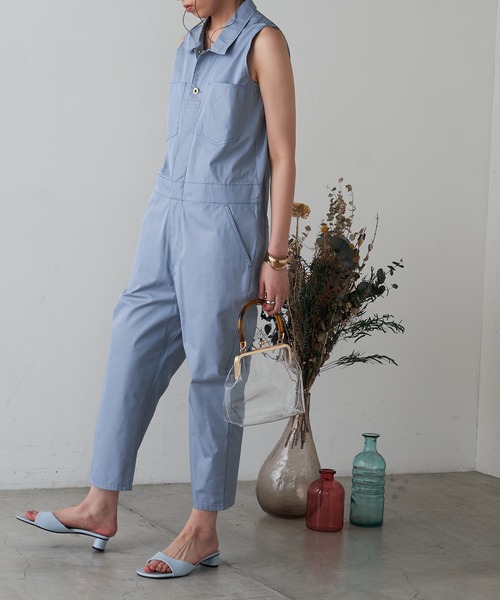 UNIVERSAL OVERALL（ユニバーサルオーバーオール）の「【UNIVERSAL OVERALL/ユニバーサルオーバーオール 】SLEEVELESS ALL IN ONE（つなぎ/オールインワン・レディース・ブラック/ブルー/カーキ・FREE）」の13枚目の写真