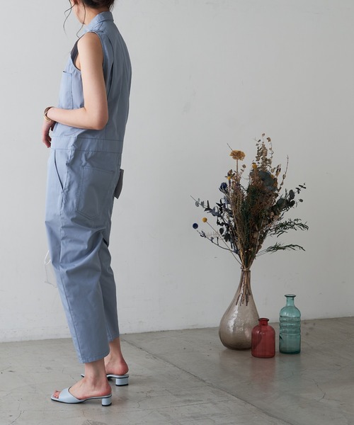 UNIVERSAL OVERALL（ユニバーサルオーバーオール）の「【UNIVERSAL OVERALL/ユニバーサルオーバーオール 】SLEEVELESS ALL IN ONE（つなぎ/オールインワン・レディース・ブラック/ブルー/カーキ・FREE）」の14枚目の写真