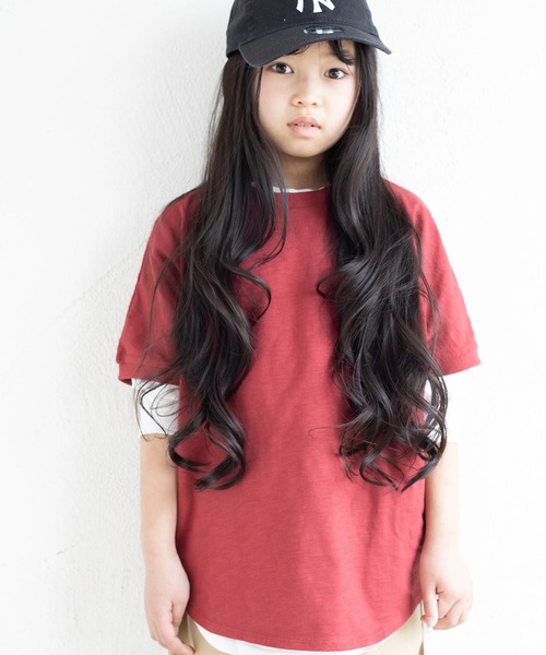 JAM & LINK（ジャムアンドリンク）の「【WEARISTA花音ちゃんコラボ】ビックシルエットTシャツ（Tシャツ/カットソー・キッズ・レッド/ベージュ/ライトグリーン/ブラック/オフホワイト・120cm/150cm/90cm/110cm/100cm/140cm/130cm）」の5枚目の写真