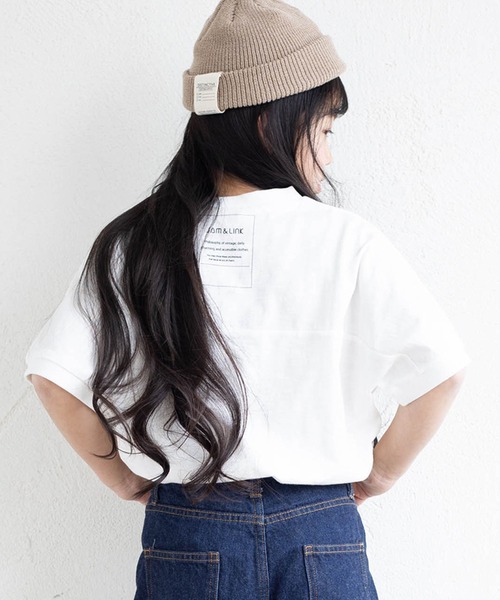 JAM & LINK（ジャムアンドリンク）の「【WEARISTA花音ちゃんコラボ】ビックシルエットTシャツ（Tシャツ/カットソー・キッズ・レッド/ベージュ/ライトグリーン/ブラック/オフホワイト・120cm/150cm/90cm/110cm/100cm/140cm/130cm）」の2枚目の写真
