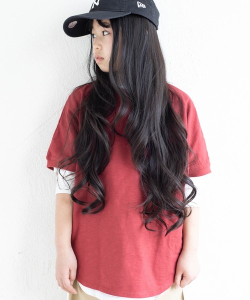 JAM & LINK（ジャムアンドリンク）の「【WEARISTA花音ちゃんコラボ】ビックシルエットTシャツ（Tシャツ/カットソー・キッズ・レッド/ベージュ/ライトグリーン/ブラック/オフホワイト・120cm/150cm/90cm/110cm/100cm/140cm/130cm）」の7枚目の写真