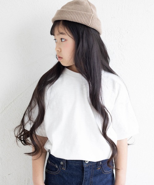 JAM & LINK（ジャムアンドリンク）の「【WEARISTA花音ちゃんコラボ】ビックシルエットTシャツ（Tシャツ/カットソー・キッズ・レッド/ベージュ/ライトグリーン/ブラック/オフホワイト・120cm/150cm/90cm/110cm/100cm/140cm/130cm）」の21枚目の写真