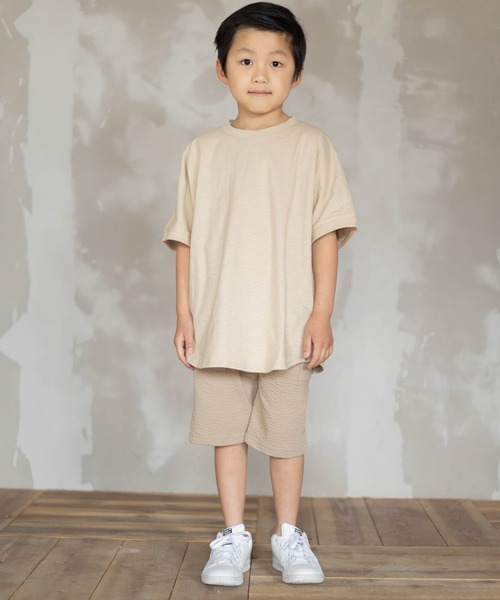 JAM & LINK（ジャムアンドリンク）の「【WEARISTA花音ちゃんコラボ】ビックシルエットTシャツ（Tシャツ/カットソー・キッズ・レッド/ベージュ/ライトグリーン/ブラック/オフホワイト・120cm/150cm/90cm/110cm/100cm/140cm/130cm）」の6枚目の写真