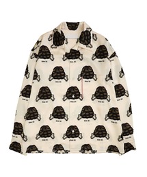 【NEONSIGN】SWITCH SNOW WHITE OPEN COLLAR SHIRT