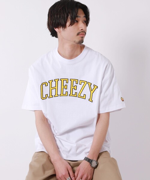 FREAK'S STORE（フリークスストア）の「WEB限定 カレッジロゴ 刺繍デザインTシャツ/CHEEZY（Tシャツ/カットソー・メンズ・ホワイト/ブラック/ベージュ/サックスブルー/ピンク・SMALL/MEDIUM/LARGE）」の13枚目の写真