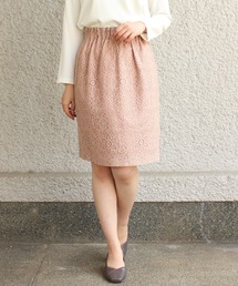 ウエストゴムレースタイトスカート
