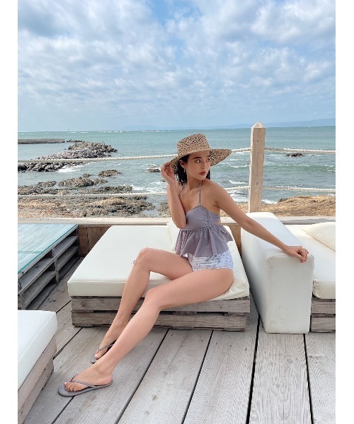 TRUNC（トランクエイティーエイト）の「Marble Combi Swimwear（水着・レディース・グレー/ブラウン・FREE）」の20枚目の写真