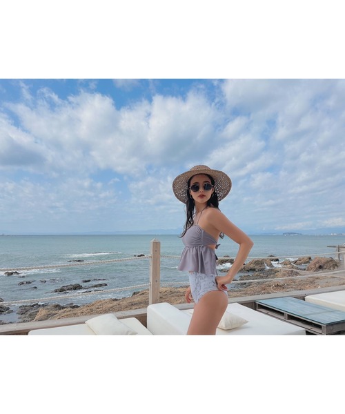 TRUNC（トランクエイティーエイト）の「Marble Combi Swimwear（水着・レディース・グレー/ブラウン・FREE）」の21枚目の写真