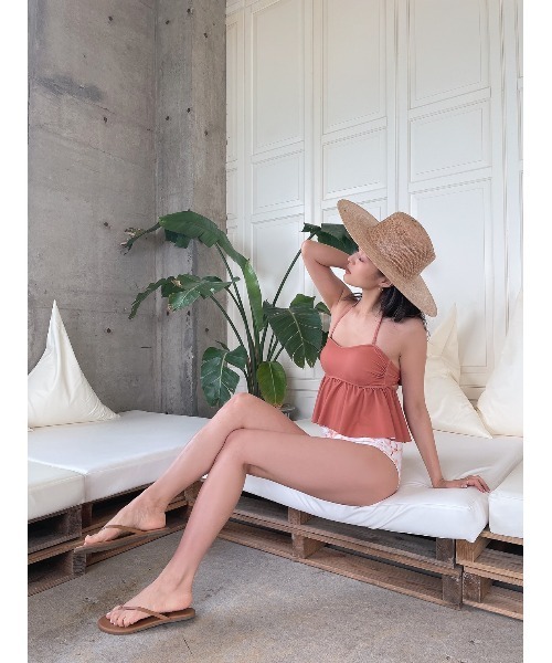 TRUNC（トランクエイティーエイト）の「Marble Combi Swimwear（水着・レディース・グレー/ブラウン・FREE）」の4枚目の写真