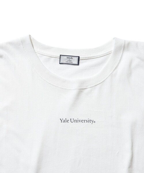 J.PRESS YORK STREET(ジェイプレスヨークストリート)の「【UNISEX】天竺 YALE UNIVERSITTY Tシャツ(Tシャツ/カットソー・メンズ・ホワイト系/ライトグレー系・SMALL/MEDIUM/LARGE)」の4枚目の写真