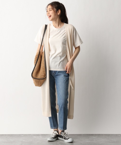 GLOBAL WORK（グローバルワーク）の「メッシュニットジレ・カットプルオーバー/938469（Tシャツ/カットソー・レディース・ライトブラウン/ホワイト系その他2/グリーン系その他3・FREE）」の16枚目の写真