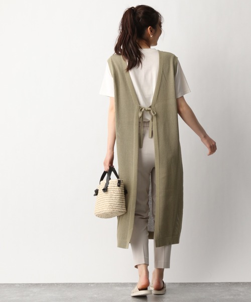 GLOBAL WORK（グローバルワーク）の「メッシュニットジレ・カットプルオーバー/938469（Tシャツ/カットソー・レディース・ライトブラウン/ホワイト系その他2/グリーン系その他3・FREE）」の14枚目の写真