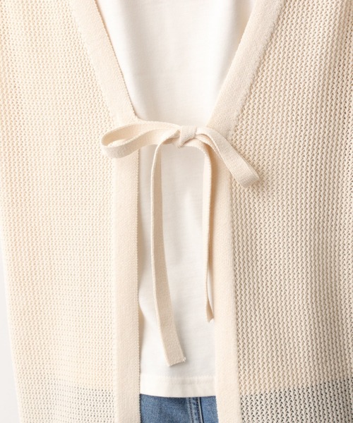 GLOBAL WORK（グローバルワーク）の「メッシュニットジレ・カットプルオーバー/938469（Tシャツ/カットソー・レディース・ライトブラウン/ホワイト系その他2/グリーン系その他3・FREE）」の10枚目の写真