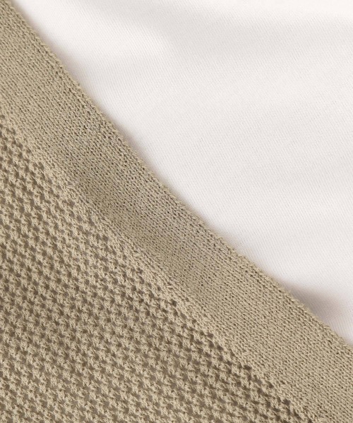 GLOBAL WORK（グローバルワーク）の「メッシュニットジレ・カットプルオーバー/938469（Tシャツ/カットソー・レディース・ライトブラウン/ホワイト系その他2/グリーン系その他3・FREE）」の13枚目の写真