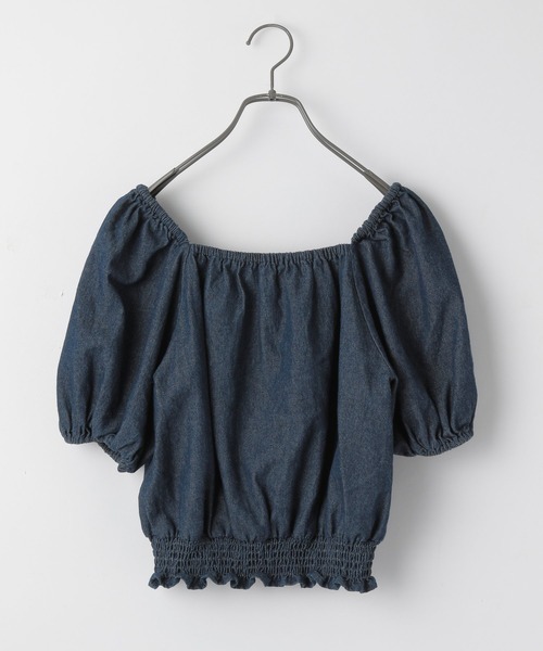 Heather(ヘザー)の「ハートネックデニムプルオーバー 951708(シャツ/ブラウス・レディース・ダークブルー/ライトブルー・FREE)」の5枚目の写真