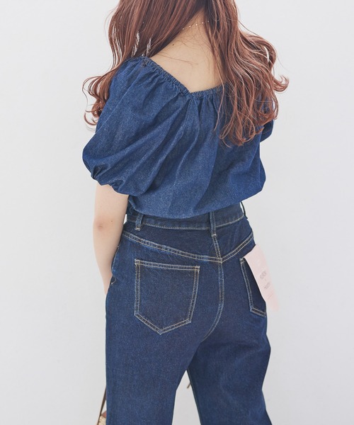 Heather(ヘザー)の「ハートネックデニムプルオーバー 951708(シャツ/ブラウス・レディース・ダークブルー/ライトブルー・FREE)」の12枚目の写真