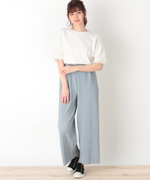 Cutie Blonde（キューティーブロンド）の「◆【S-L】プリーツカットパンツ（その他パンツ・レディース・ブラック/ブルー/アイボリー/ベビーピンク・01/02/03）」の10枚目の写真