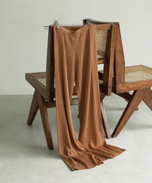 TODAYFUL（トゥデイフル）の「グリッターニットレギンス（その他パンツ・レディース・イエロー/キャメル/ミント・38inch/36inch）」の3枚目の写真